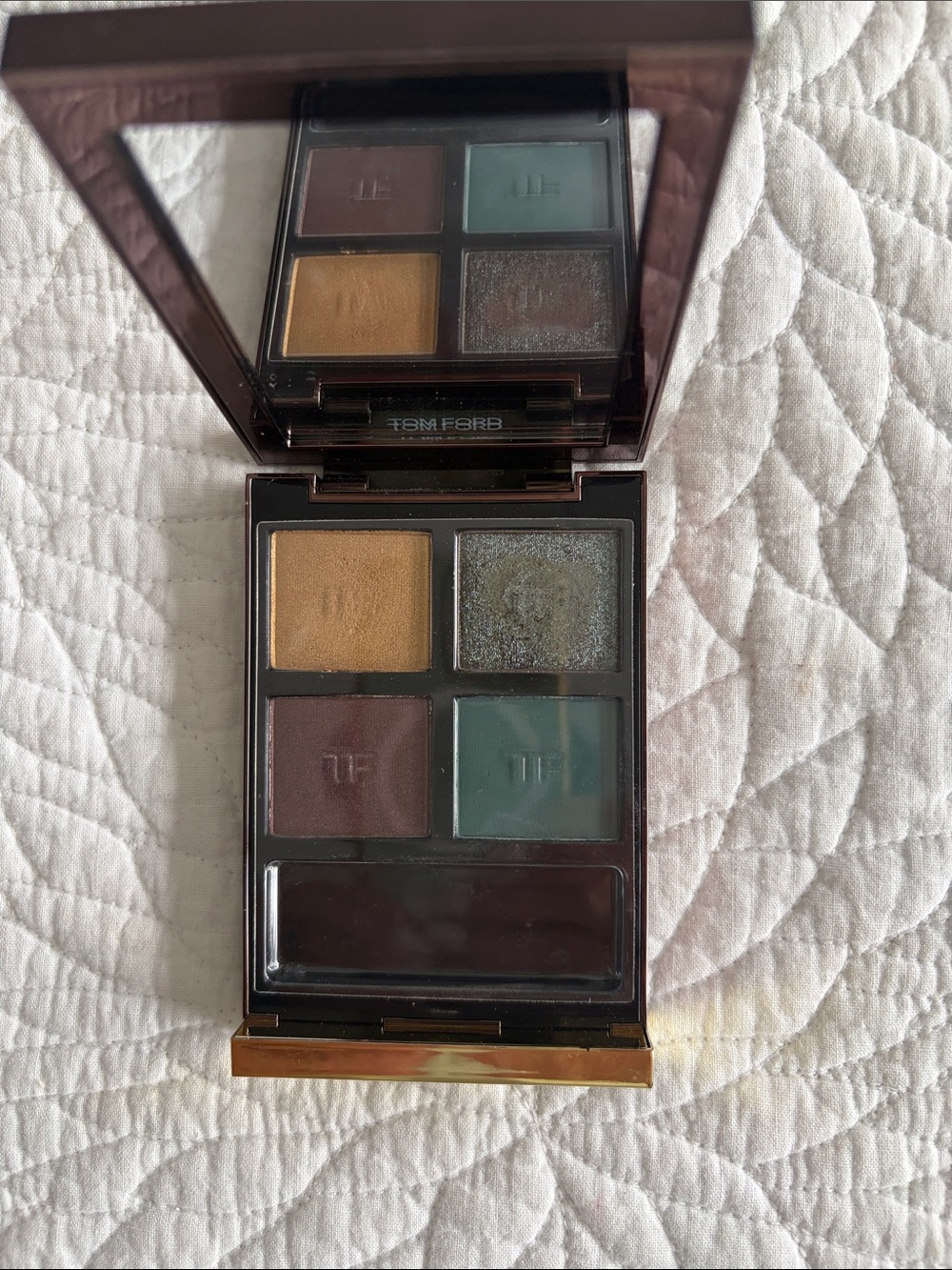Tom Ford Quad Eyeshadow Palette — Gold, Olive, Brown, Teal
